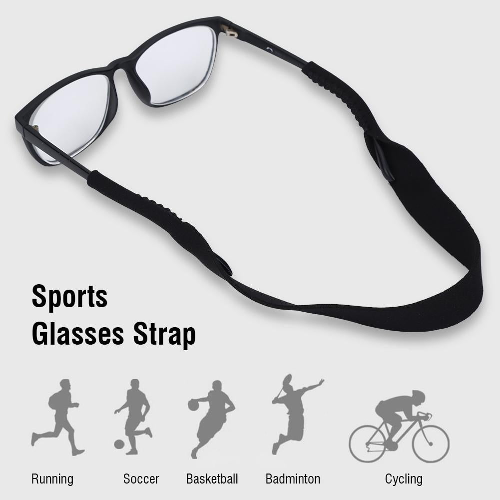Auranso Glasses Strap 5 Pcs Adjustable Sport Sunglasses Strap Safety Eye Glasses Holder with Cleaning Cloth and Carrying Pouch for Men and Women 