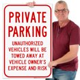 thumbnail image 2 of Private Parking No Parking Sign, 24x36 Corrugated Plastic, 2 of 7