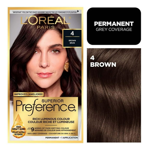 L'Oréal Paris Superior Preference, Permanent Hair Dye, 9 weeks of fade-defying colour