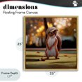 thumbnail image 4 of Stupell Industries Contemporary Golf Nut Squirrel Gold Floating Frame Canvas Art, 25 x 25, by Lucia Heffernan, 4 of 8
