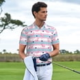 thumbnail image 6 of Balery Flamingo1 Printed Men’s Short Sleeve Polo Shirt, Midweight Men's Shirt,Golf Polo shirts -XX-Large, 6 of 9