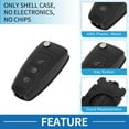 thumbnail image 4 of Carcasa de llave remota de entrada sin llave de 3 botones Unique Bargains para Ford Fiest Kuga Focus Transit, 4 of 7