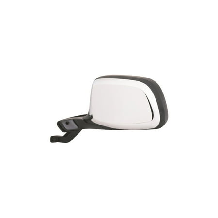 Door Mirror - Cooling Direct Fit/For F3TZ17683B 92-98 Ford Pickup 92-96 Bronco Mirror Manual Left Hand Driver Black/Chrome