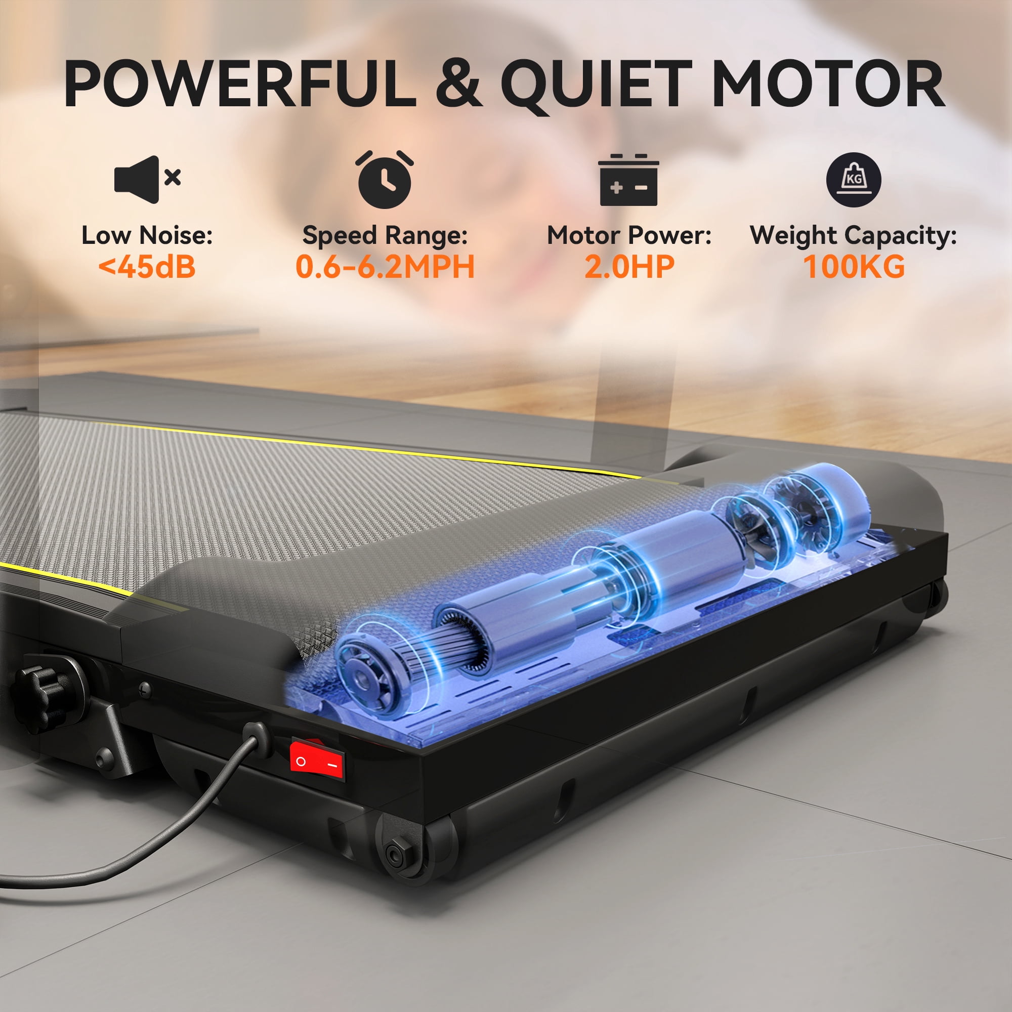 Soozier Walking Pad Treadmill, 0.6–6.2mph Foldable Under Desk Treadmill with Incline, Handle Bar, Wheels, LED Display and Remote Control