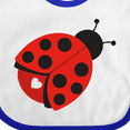 thumbnail image 4 of Inktastic Ladybug with a White Heart Girls Baby Bib, 4 of 4