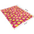 thumbnail image 4 of Yellow Lemon Fruit Slices Pink Pattern Blanket,Comfortable Soft Flannel Throw Blanket,All Season,Warm Lightweight Blankets for Sofa Bed Couch Living Room Chair,60"x80", 4 of 4
