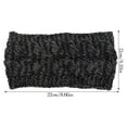thumbnail image 2 of Bandeaux Automne Coupe-Vent Tête Élastique Multicolore Bandeau Large Réglable Accessoires Cheveux pour Filles Noir Gris Foncé, 2 of 6
