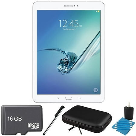 Samsung Galaxy Tab S2 9.7-inch Wi-Fi Tablet (White/32GB) SM-T810NZWEXAR 16GB MicroSD Card Bundle includes Galaxy Tab