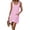 Pink, variant on Summer Dresses for Women Square Neck Sleeveless Stripe Print Mini Tank Top Dress with Pockets Casual Loose Comfortable A Line Short Beach Sundress 2026 Dark Pink S