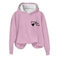 thumbnail image 6 of Levmjia Womens Hooded Sweatshirt Casual Printed Long Sleeve Tops Work Holiday Travel Home Soft Comfortable Breathable Pullover Daily Wear, 6 of 6