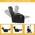 thumbnail image 5 of Dextrus Electric Power Lift Massage Heated Leather Sofa with Extended Footrest for Living Room, 5 of 5