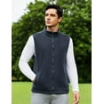 thumbnail image 3 of COOFANDY Men's Polar Fleece Vest Lightweight Sleeveless Zip Up Jacket Casual Outerwear Outdoor Golf Vests, 3 of 11