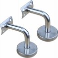 thumbnail image 1 of Jinsinto Elbow Ramp Bracket, Interior Wall Handrail Bracket, Loft, Old Handrail, Corridor Support Bar 60X60mm Fontainebleau 2Pcs Silver, 1 of 5