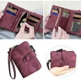 thumbnail image 3 of Carteras De Piel Pequeñas Con Doble Pliegue Para Mujer Bolsa De Mano Con Rfid Para Mujer Con Ranuras Para Tarjetas, Ventana Para El Dni Y Cremallera, 3 of 7
