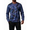 thumbnail image 2 of IAJDKMEK Men's Long Sleeve Camo Shirts - Breathable Sports Top, Color Block Casual Shirts with Camouflage Print, Active Mens T-Shirts for Gym,Dark Blue 3XL, 2 of 9