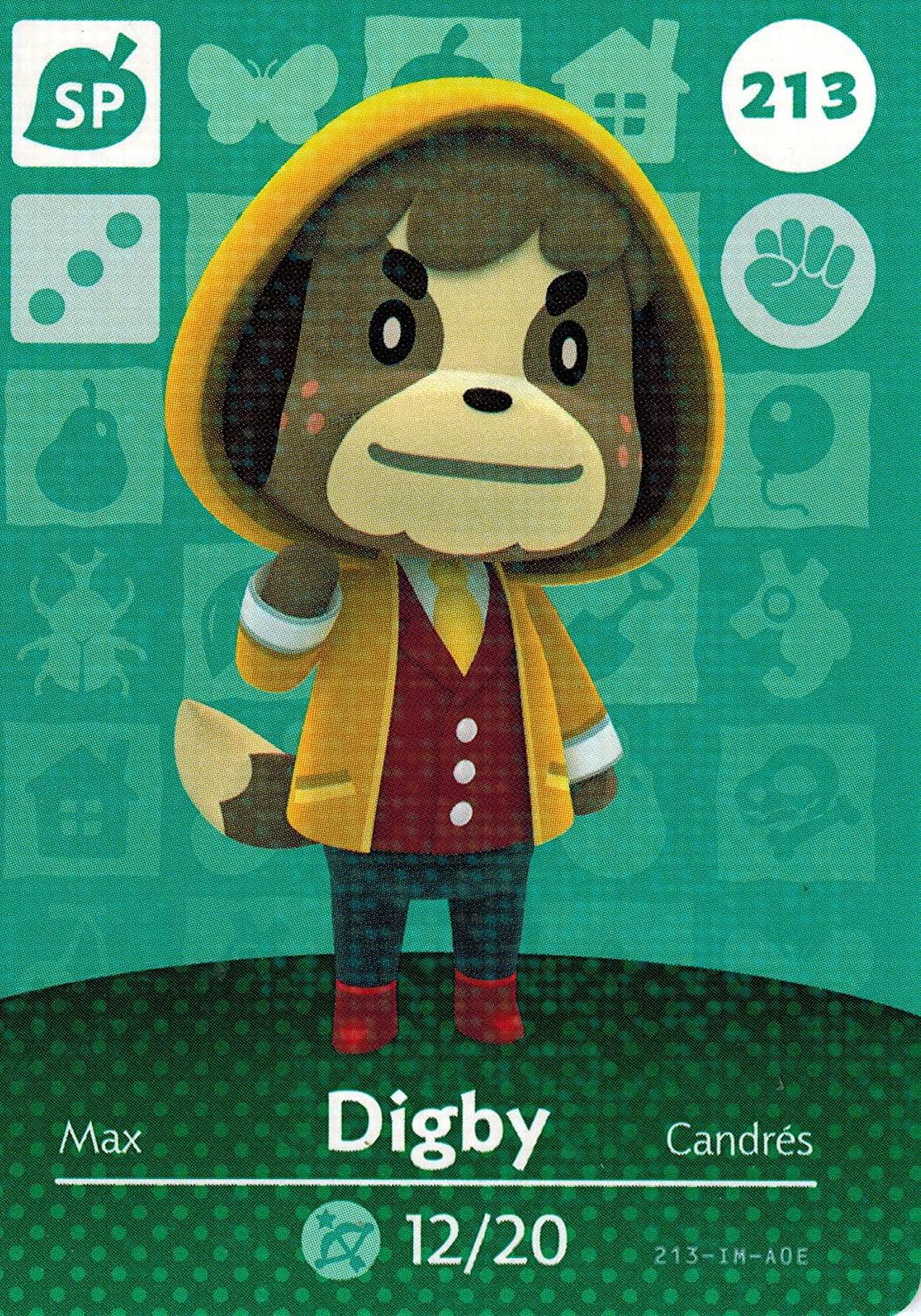 Nintendo Animal Crossing Happy Home Designer Amiibo Card Rizzo 376/400 USA  Version