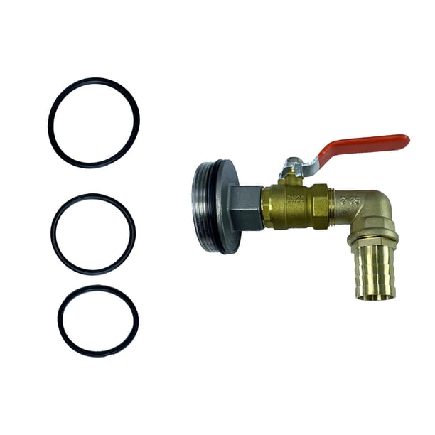 Grifo de tambor de 2 , conexión rápida, sin fugas, adaptador de salida de agua de acero inoxidable IBC 25mm