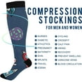 thumbnail image 3 of Coolnut Space Compression Socks, 1 Pack Women Men Long Stocking (20-30mmHg) Travel Knee High Stockings for Athletic Sports,Running,Cycling,Nursing, 3 of 6