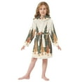 thumbnail image 6 of FORMRS Niños Bathrobe Unisex Hooded Robe Soft Plush Pajamas Sleepwear, Size 2-3T, Brown Christmas Trees, 6 of 7