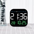 thumbnail image 3 of fastboy Wall Clock Remote Control Temperature Date LED Digital Unique Style Electronic Table Clock Led Clock Orange, 3 of 6