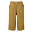 thumbnail image 2 of TaTaai Women's Casual Solid Color Knee Length Shorts Soft Elastic Fabric Loose Relaxed Fit Breathable Comfy Short Pants for Daily Wear Home Outdoor All Season Gift, 2 of 6