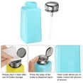 thumbnail image 5 of Uxcell Solvent Alcohol Dispenser 250ml(8.5oz) Push Down Liquid Dispenser Pump with Stainless Steel Lid, Blue, 5 of 6