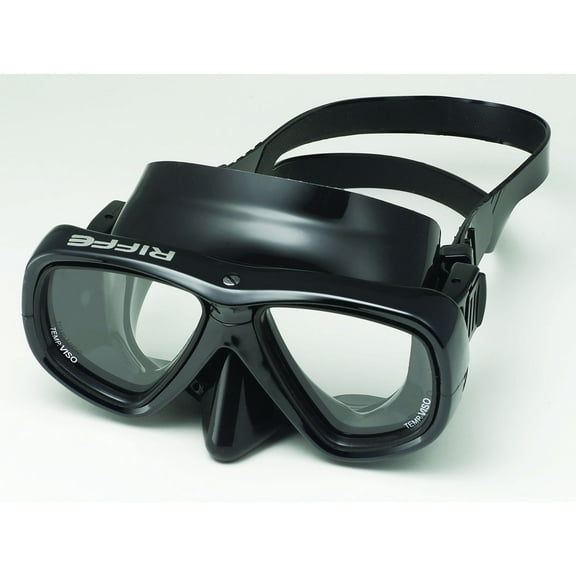 Riffe Viso Mask for Diving and Spearfishing (Black)