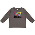 thumbnail image 3 of Inktastic I Love You Grandma with Flowers Girls Long Sleeve Toddler T-Shirt, 3 of 5