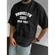 thumbnail image 1 of Camiseta duradera | Camiseta gráfica Brooklyn EST 1631 New York para hombre - Camiseta informal de algodón elástico, cuello redondo, manga corta, lavable a máquina para usar en cualquier temporada, 1 of 7