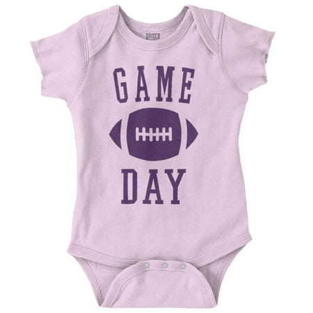 

Football Sunday Game Day Athletic Romper Boys or Girls Infant Baby Brisco Brands 12M