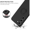 thumbnail image 2 of for Samsung Galaxy S23 Case, Slim Silicone | 360° Ring Holder Kickstand | Support Car Mount | Soft Gel Rubber Hybrid Bumper Samsung Galaxy S23 Phone Case Cover for Girls Women, Black, 2 of 8