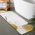 thumbnail image 2 of Gold Splash Marble Pattern Bathroom Rugs Mat,Non Slip Microfiber Bathroom Rug,Rubber Backing,Soft Bathroom Mats for Bathroom Floor,Tub and Shower,47x17in(120x43cm), 2 of 5