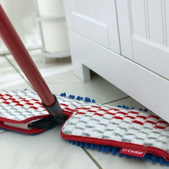 3-Action Mop with Refill for Hardwood Floors | Flip-Up Design for Baseboards Cleaning