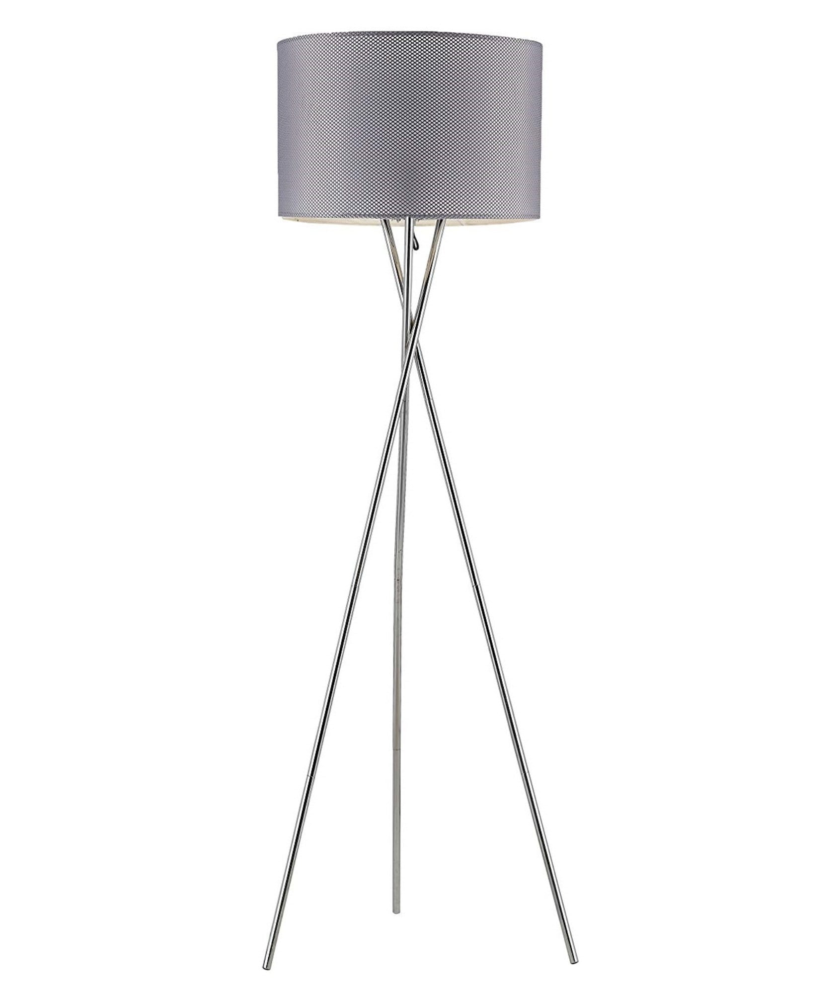 Euro Style Collection Lisboa 63 Tripod Floor Lamp Mesh Com