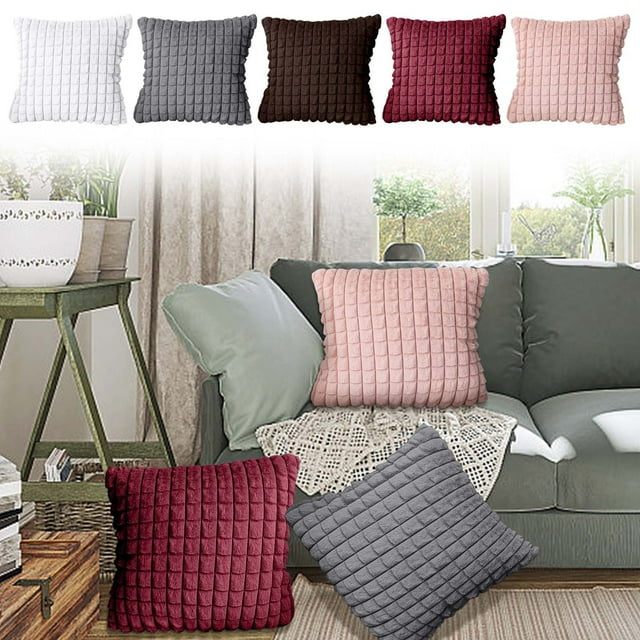Funda de almohada para cabecero de salón, diseño de terciopelo, textura suave, para dormitorio, cojín decorativo, decoración del hogar, estampado acolchado, estilo moderno, accesorio para muebles.