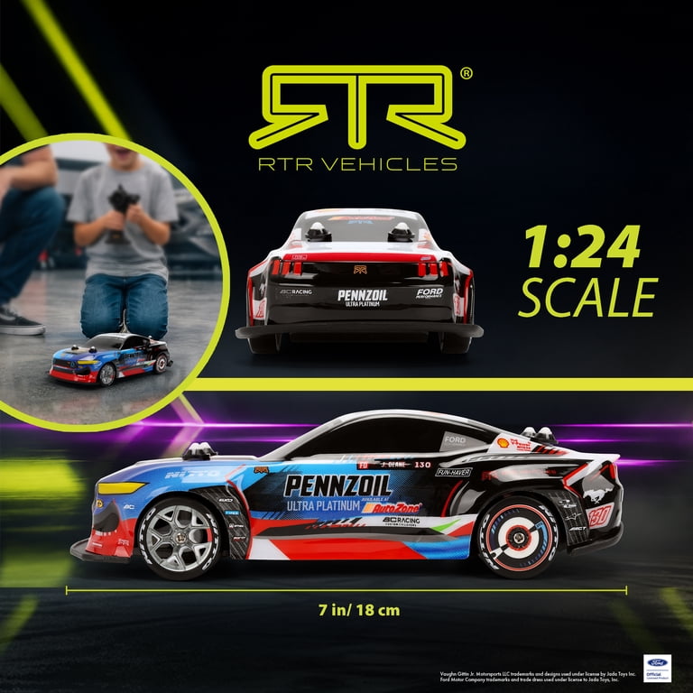 2025 Ford Mustang RTR James Deane Penzoil 1:24 Drift RC Radio