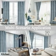 thumbnail image 6 of JIUZHEN Stone Blue Velvet Curtains - Super Soft Bedroom Window Curtains & Drapes Room Darkening Energy Efficiency Curtains for Living Room Home Office, W 52 x L 96, 2 Panels, 6 of 10