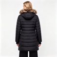 thumbnail image 3 of Women's Winter Coats Long Warm Thicken Puffer Jackets Outwear With Removable Faux Fur Hood, Black XL, 3 of 8