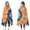 Orange Blue White, variant on Wearable Blanket,Colorful Galaxy Pattern Hooded Wearable Flannel Blanket for Adults & Teens,Winter Poncho Shawl Wrap Cape Cozy Anti-Pill,50"x60"