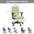 thumbnail image 5 of SCRAWLGOD Capybara Cookie 4 PCS Stretchy Office Chair Slipcover with Armrest Covers Dustproof Rotating Chair Cover Scratch Resistant Desk Chair Seat Protector, 5 of 7