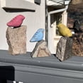thumbnail image 2 of Mini Birds On Rocks Stone Statues, 2 of 9