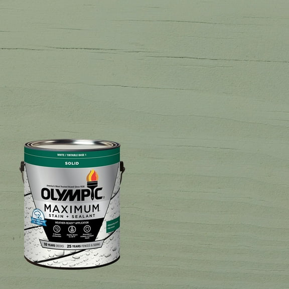 Olympic Maximum 1 Gallon SC-1065 Powder Mill Solid Color Exterior Stain and Sealer in One