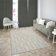 thumbnail image 1 of Deerlux Modern Living Room Area Rug with Nonslip Backing, Abstract Beige Chevron Strokes Pattern, 8 x 10 ft Large, 1 of 5
