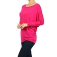 thumbnail image 2 of Moa Collection Women's Relaxed Fit Tunic Top Dolman Sleeve Knit Casual Style, 2 of 4
