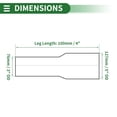 thumbnail image 3 of Adaptador reductor de tubo de escape mandrel para automóvil, adaptador de tubería de escape de 3" OD a 5" OD, longitud de 4", acero inoxidable 201, tono plateado, 3 of 7
