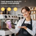 thumbnail image 6 of 18oz Travel Coffee Mug, 316 Stainless Steel Vacuum Insulated Tumbler with 2-in-1 Straw Lid & Strap, Liquid & Marble Print, 6 of 6