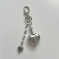 thumbnail image 4 of Stylish Silver Heart Bag Charm Elegant Silver Alloy Heart Shaped Bag Ornament for Shopping and Parties, 4 of 9