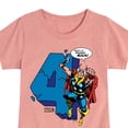 thumbnail image 3 of Marvel Thor - Birthday Four - Toddler and Youth Girls Fitted Short Sleeve Graphic T-Shirt, 3 of 5