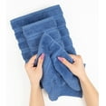 thumbnail image 4 of American Soft Linen Luxury 4 Piece Bath Towel Set, 100% Cotton Turkish Bath Towels for Bathroom, Electric Blue, 4 of 9