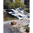 thumbnail image 2 of Retro Middle Waterproof Sun Shade Sail Ages Abstract Geometric Blue Black Square Outdoor Patio Sun Shades Canopy UV Block Waterproof Sunshade for Garden Backyard Deck Pergola 14x18 Ft, 2 of 9